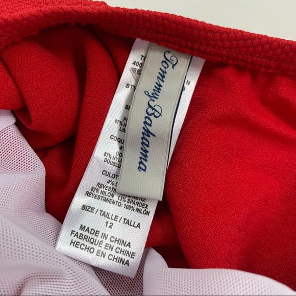 Tommy Bahama Swimsuit Women's Pique Colada Wrap One Piece Red 12 NWT - Picture 12 of 13